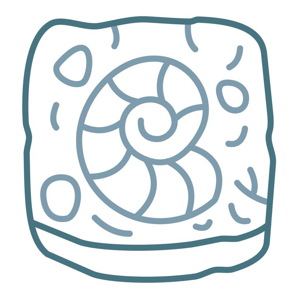 Fossil Line Two Color Icon vector