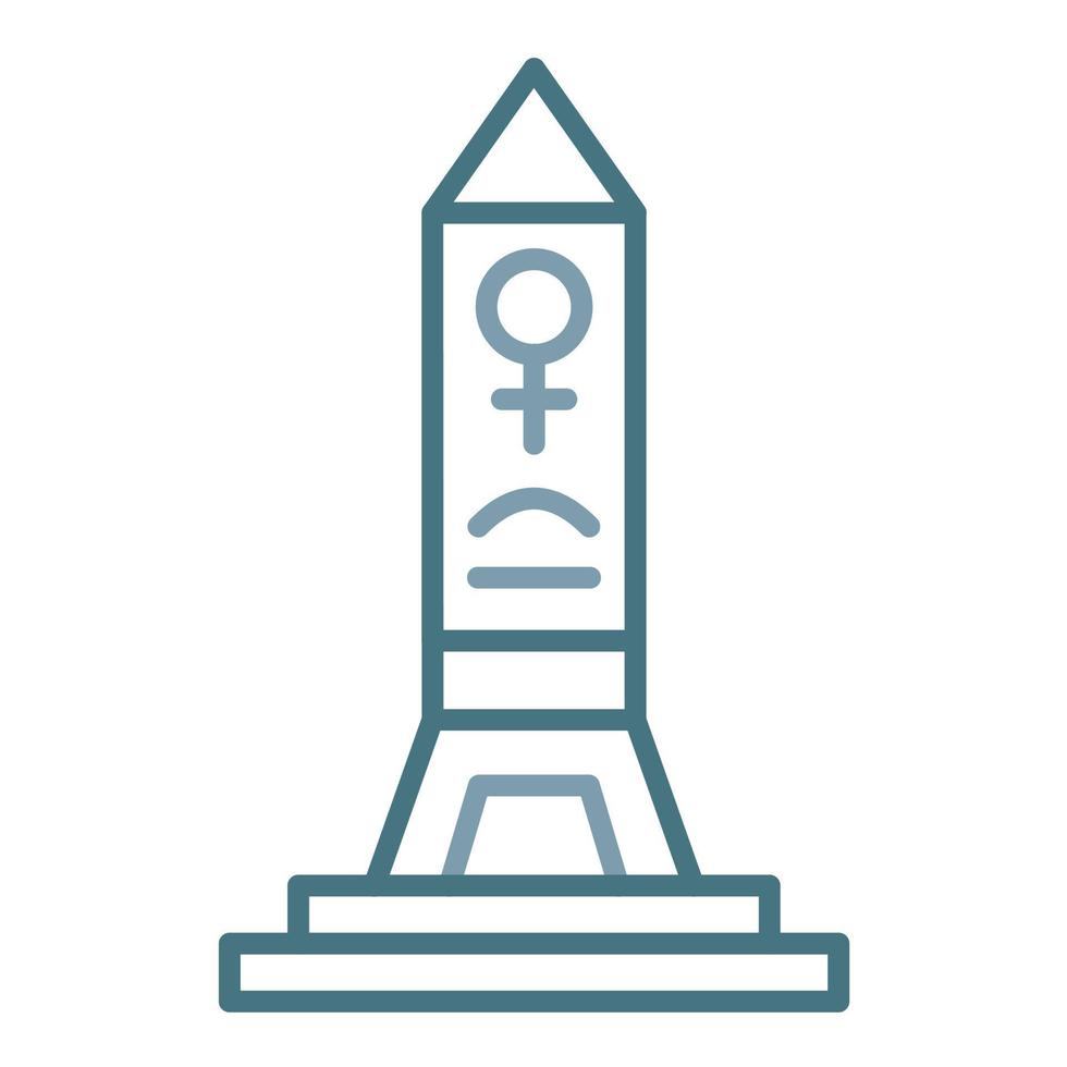 Obelisk Line Two Color Icon vector