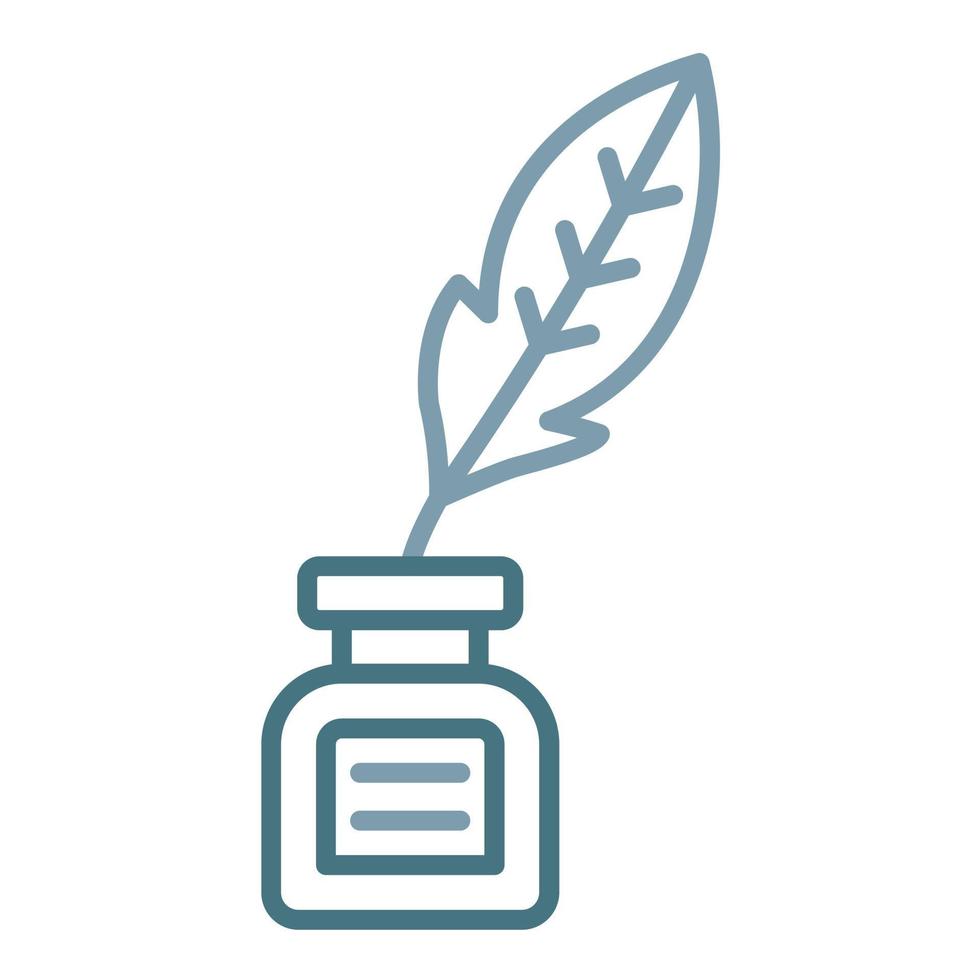 Quill Line Two Color Icon vector