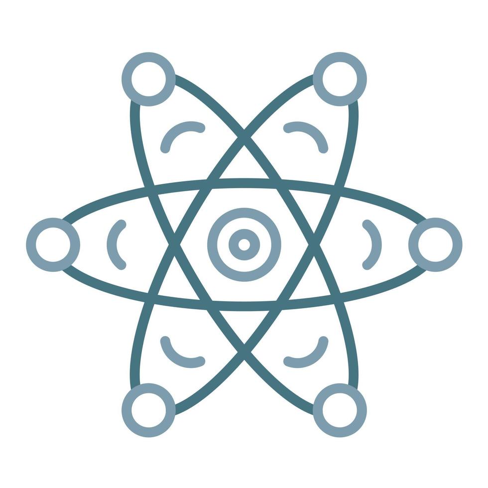 Atom Line Two Color Icon vector
