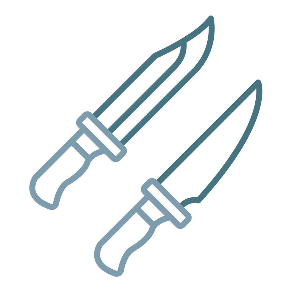 icono de línea de cuchillo vector