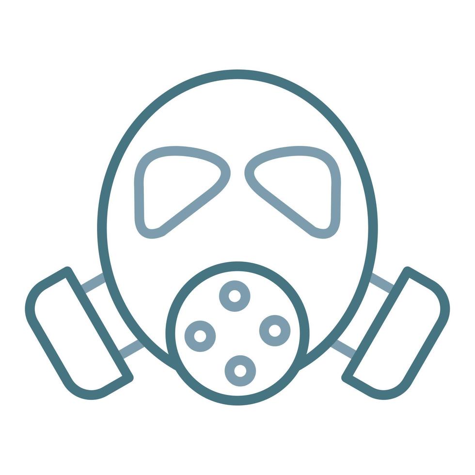Fireman Mask Line Two Color Icon vector
