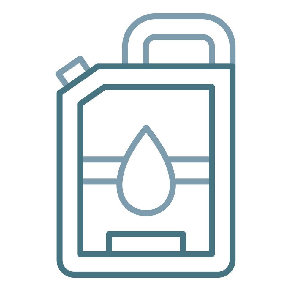 línea de combustible icono de dos colores vector