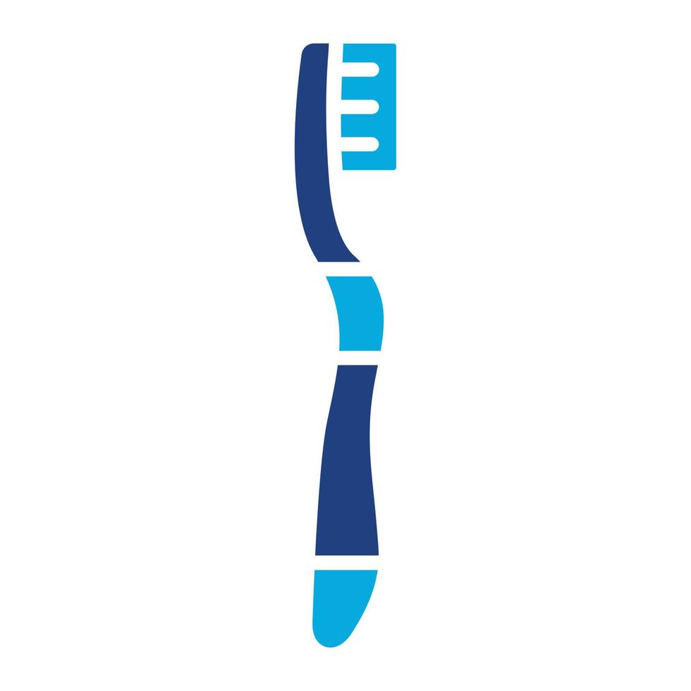 Tooth Brush Glyph Two Color Icon vector