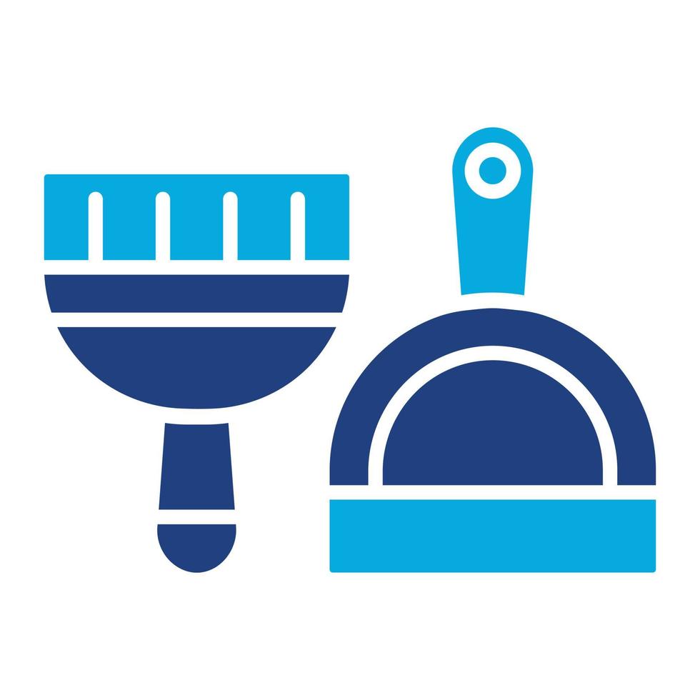 Dustpan Glyph Two Color Icon vector