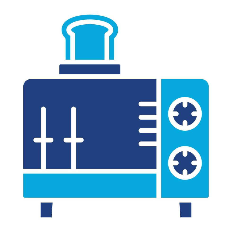 Toaster Glyph Two Color Icon vector