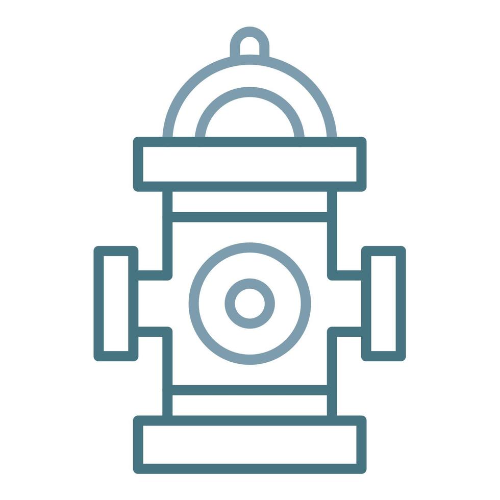 Hydrant Line Two Color Icon vector