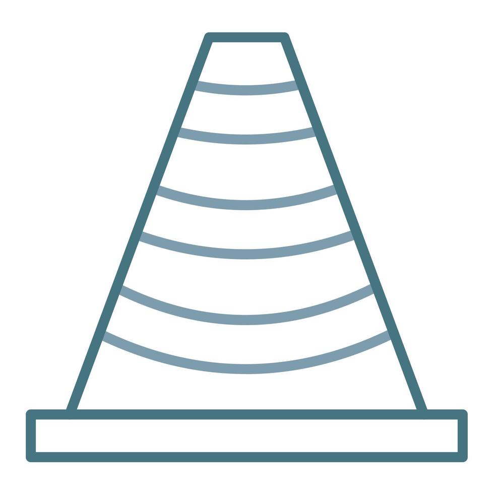 Cone Line Two Color Icon vector