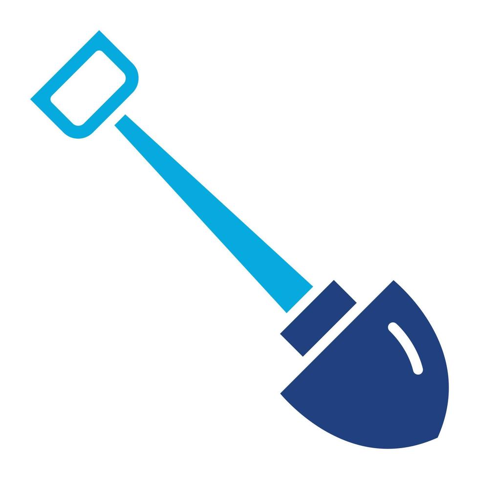 Shovel Glyph Two Color Icon vector