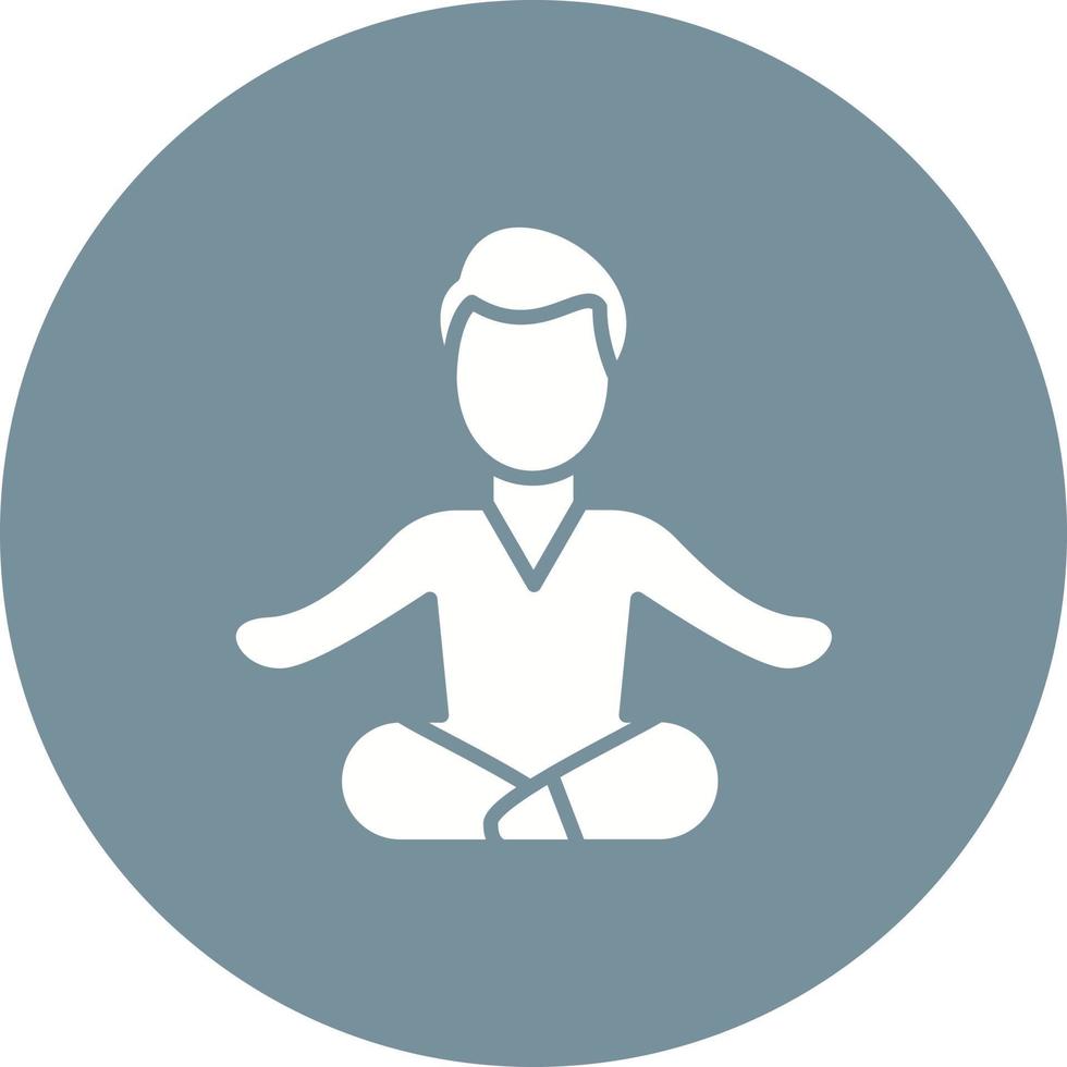 Meditation Glyph Circle Background Icon vector