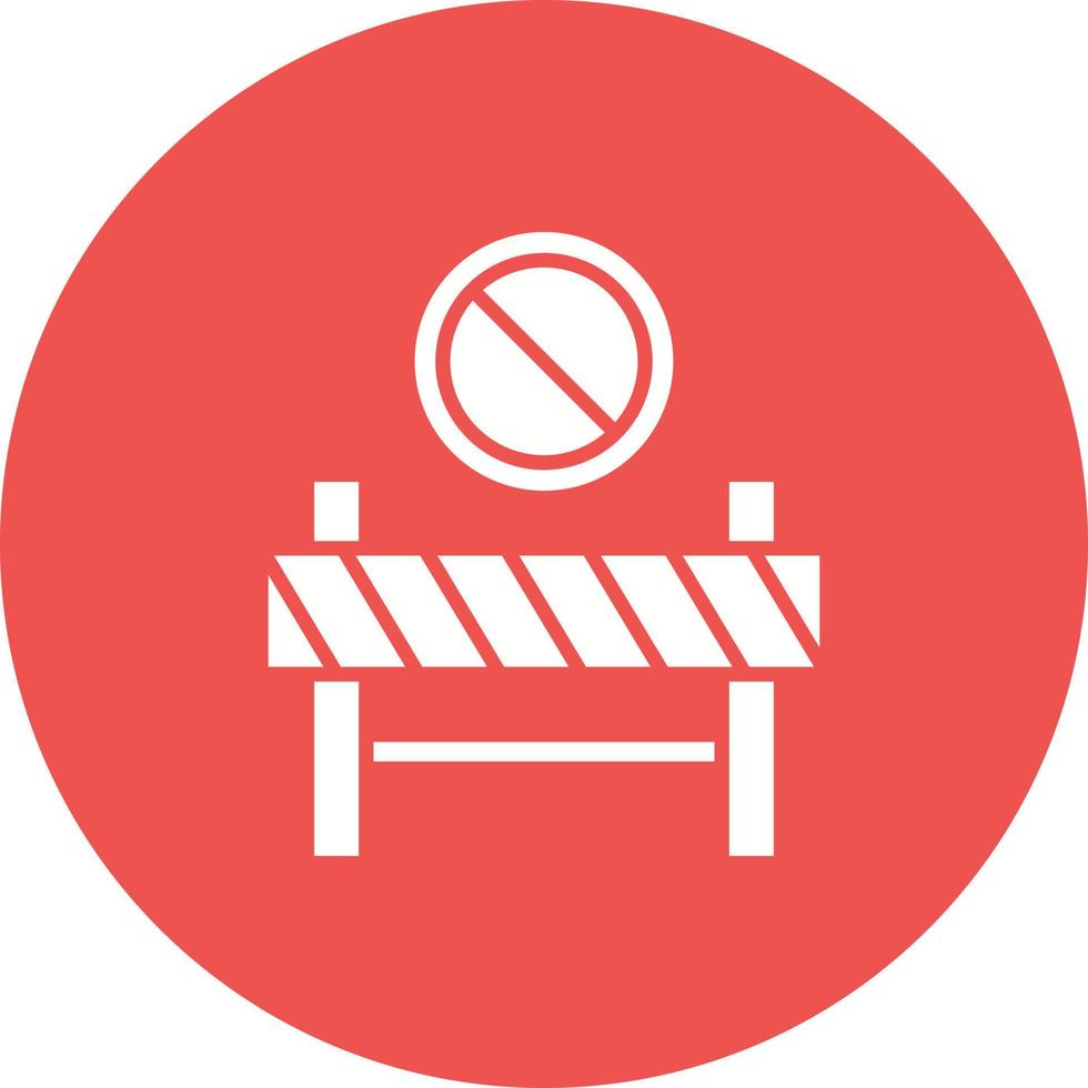 Restricted Area Glyph Circle Background Icon vector