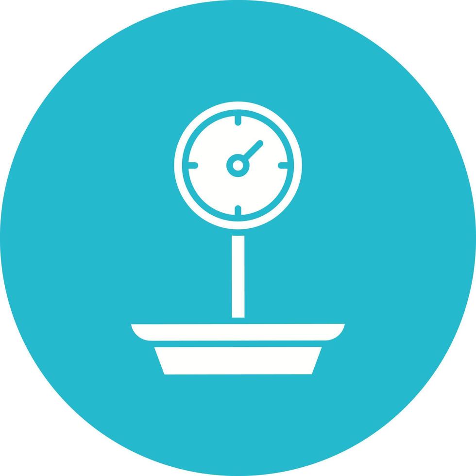 Weight Machine Glyph Circle Background Icon vector