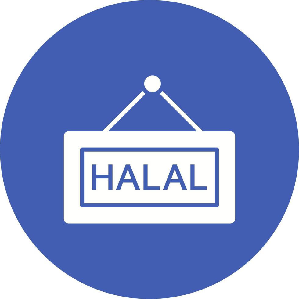 Halal Glyph Circle Background Icon vector