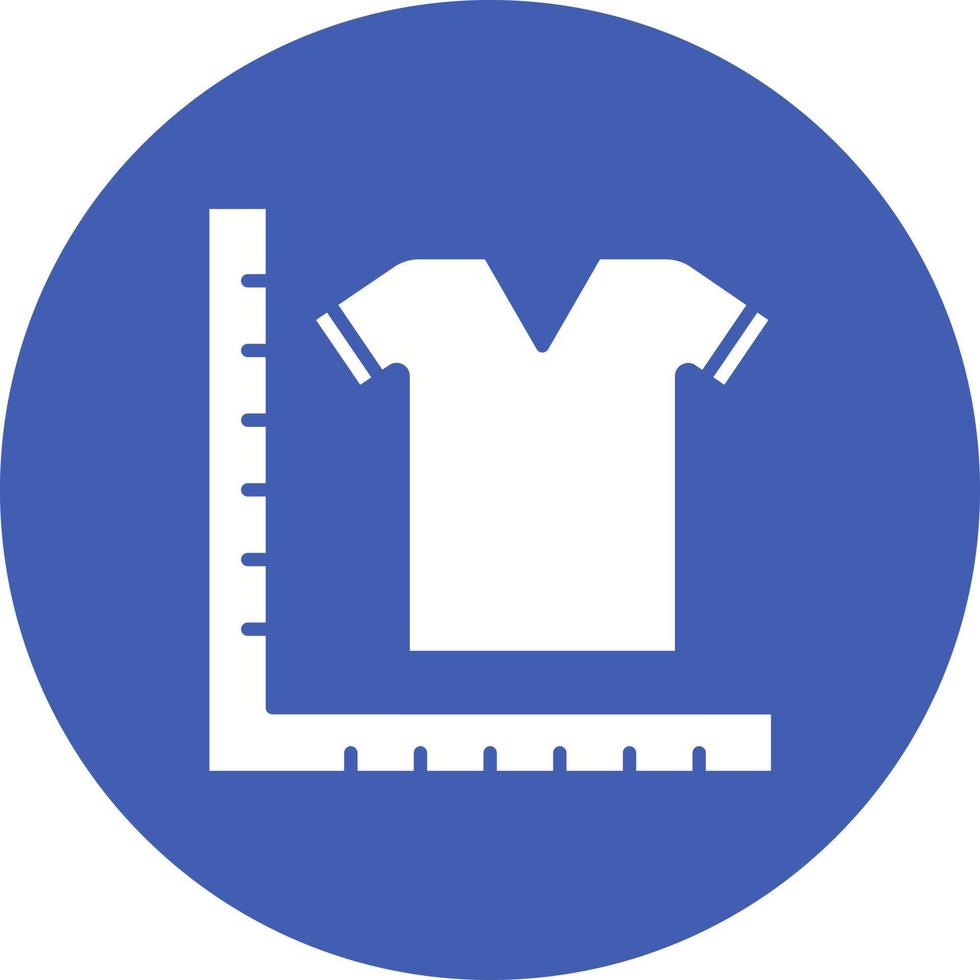 Clothes Measurement Glyph Circle Background Icon vector