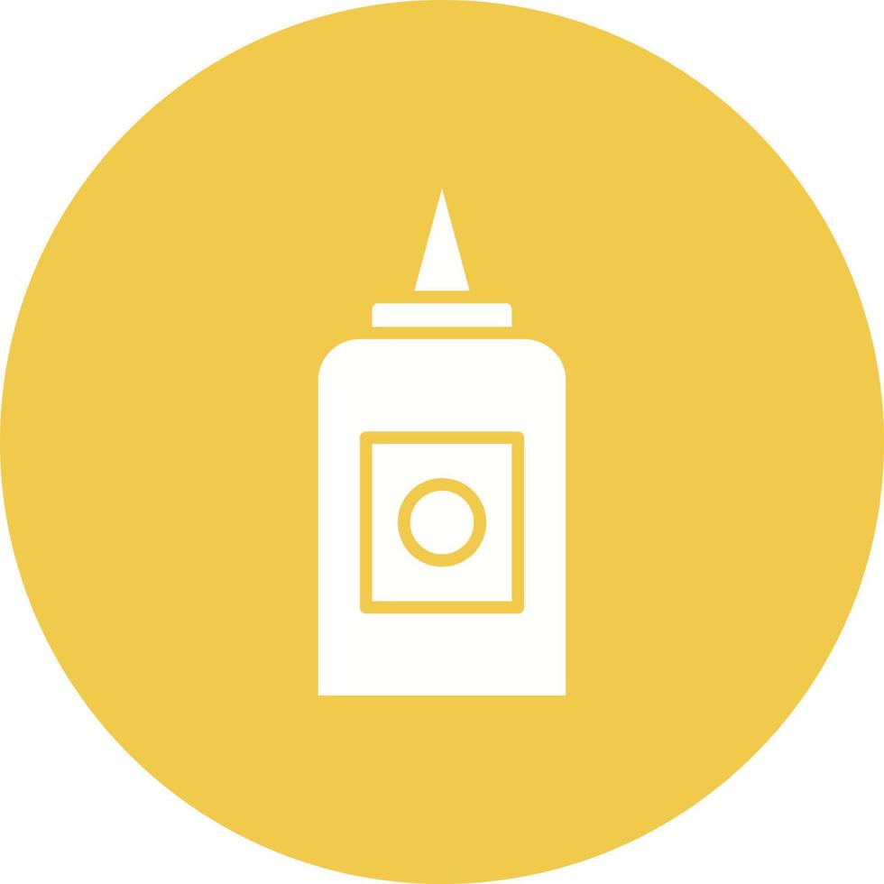 Liquid Glue Glyph Circle Background Icon vector