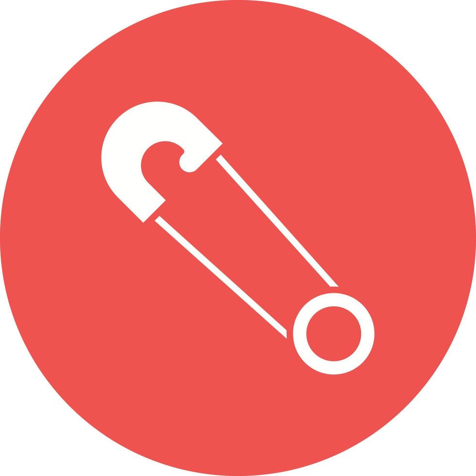 icono de fondo de círculo de glifo de pin de seguridad vector