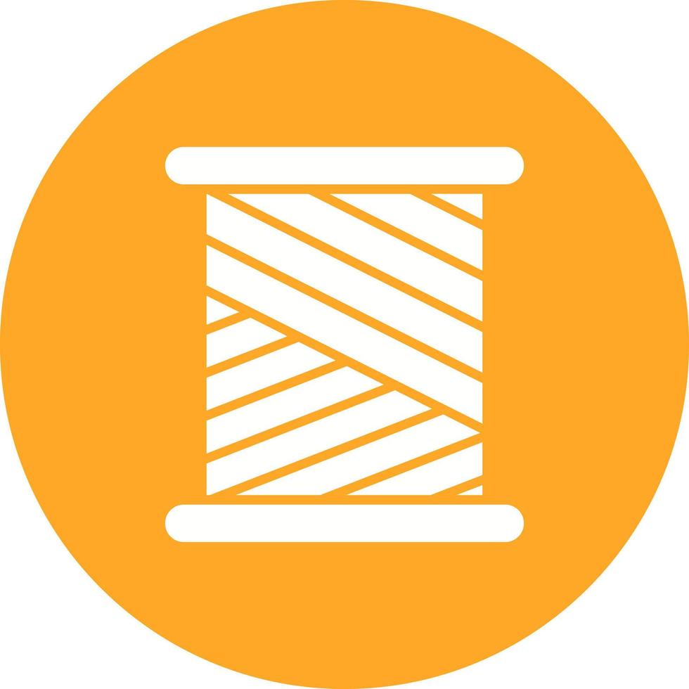 Spool Glyph Circle Background Icon vector