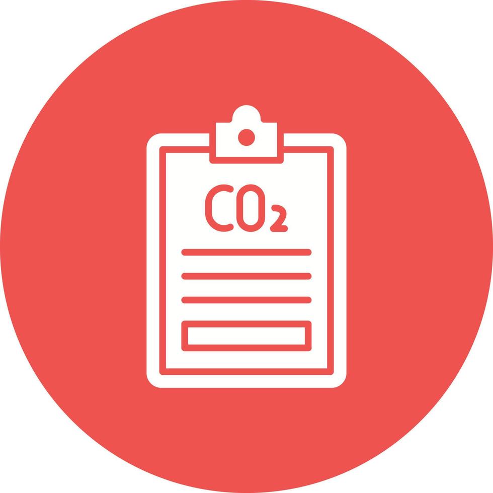 Carbon dioxide Report Glyph Circle Background Icon vector