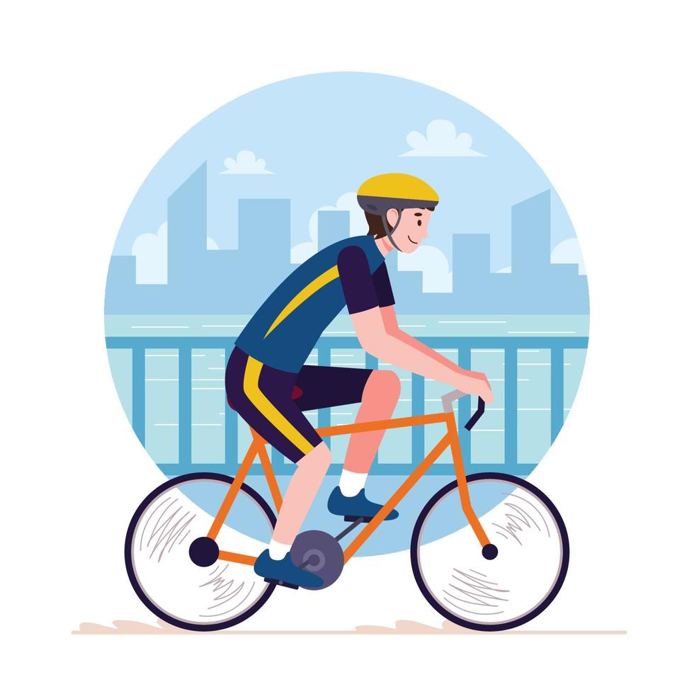Character of Cyclist vector