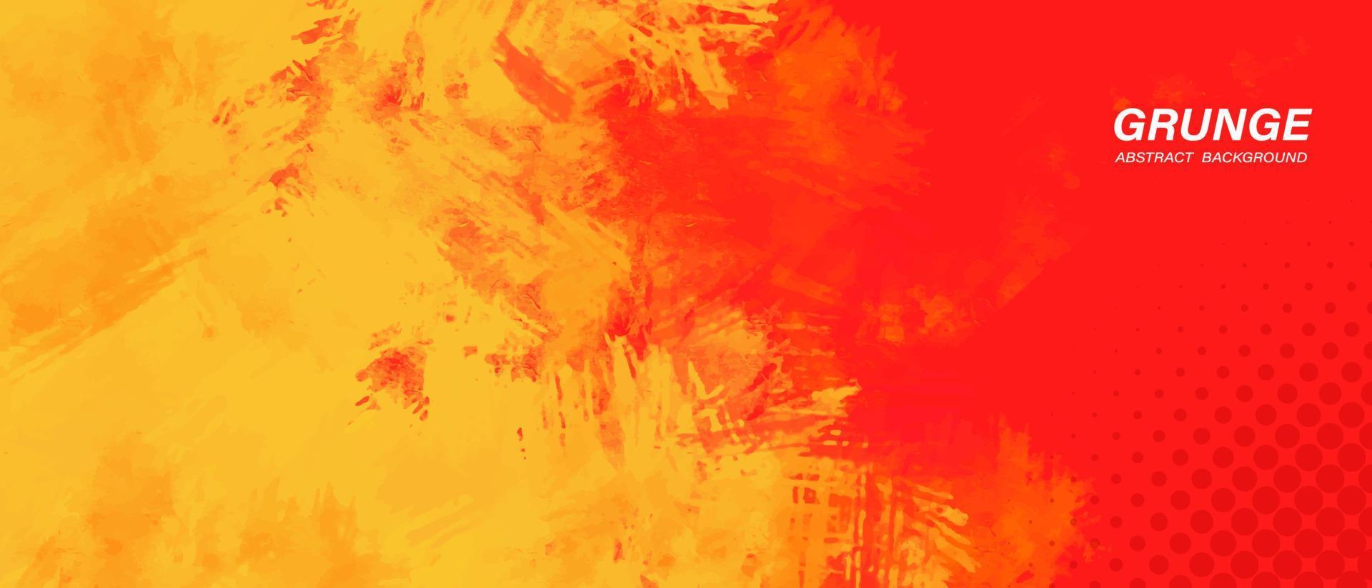 Yellow and red abstract grunge background vector