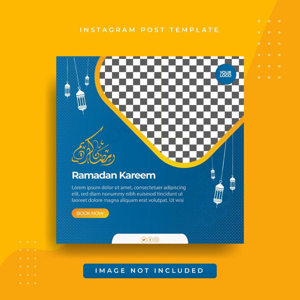 fondo de ramadan iftar para plantilla de publicación en redes sociales vector