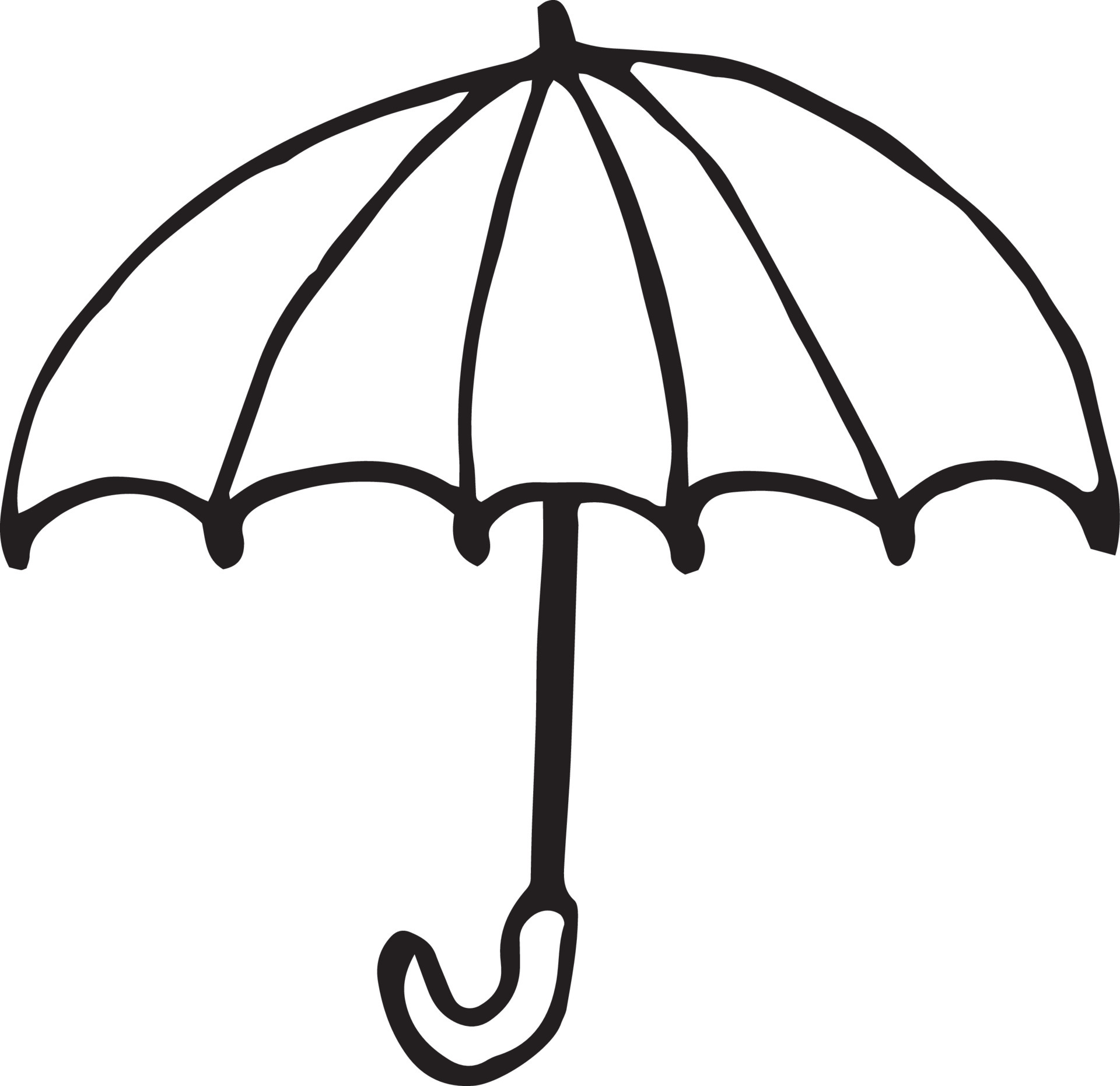1240x1102 Umbrella Clipart Pencil Sketch  Umbrella drawing Umbrella  Clipart black and white