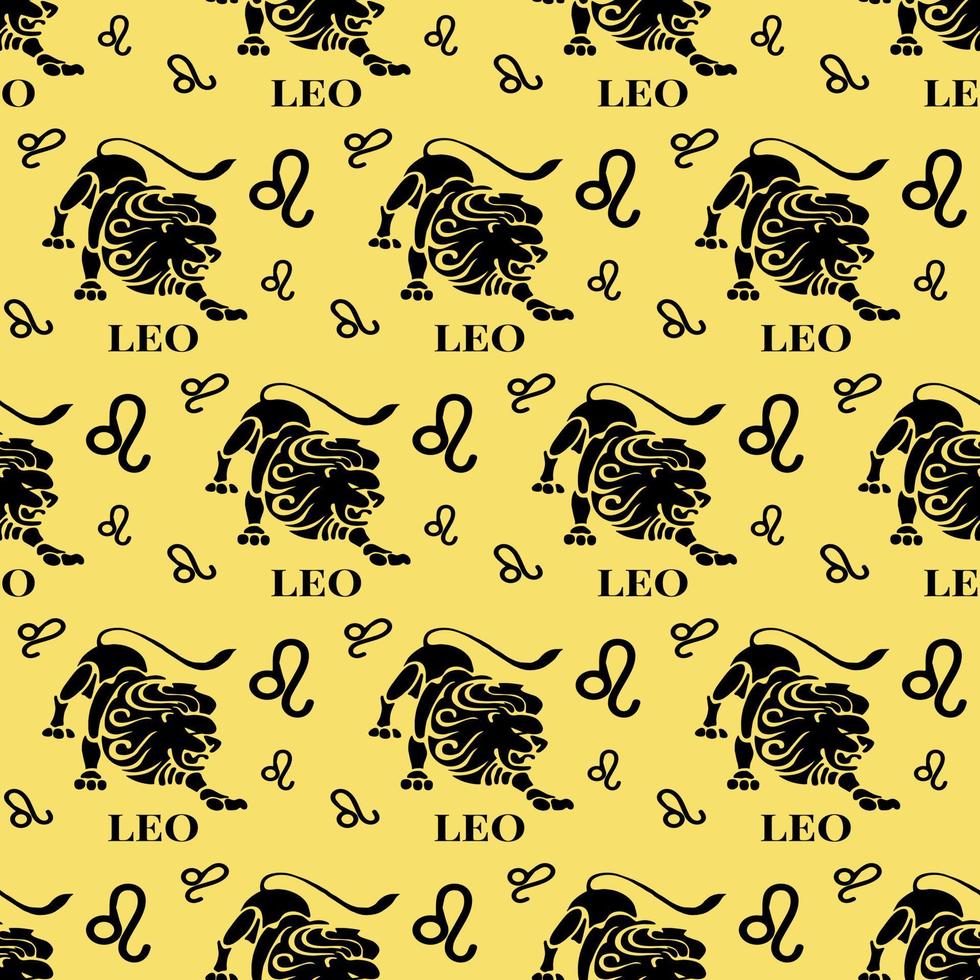 leo seamless pattern perfect for background or wallpaper vector