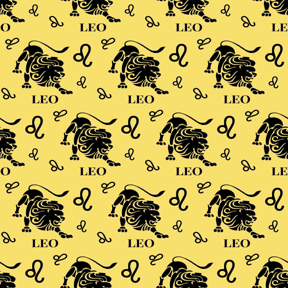 leo seamless pattern perfect for background or wallpaper vector