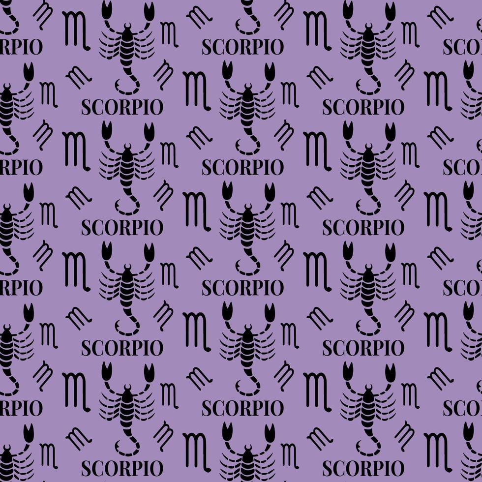 scorpio seamless pattern perfect for background or wallpaper vector