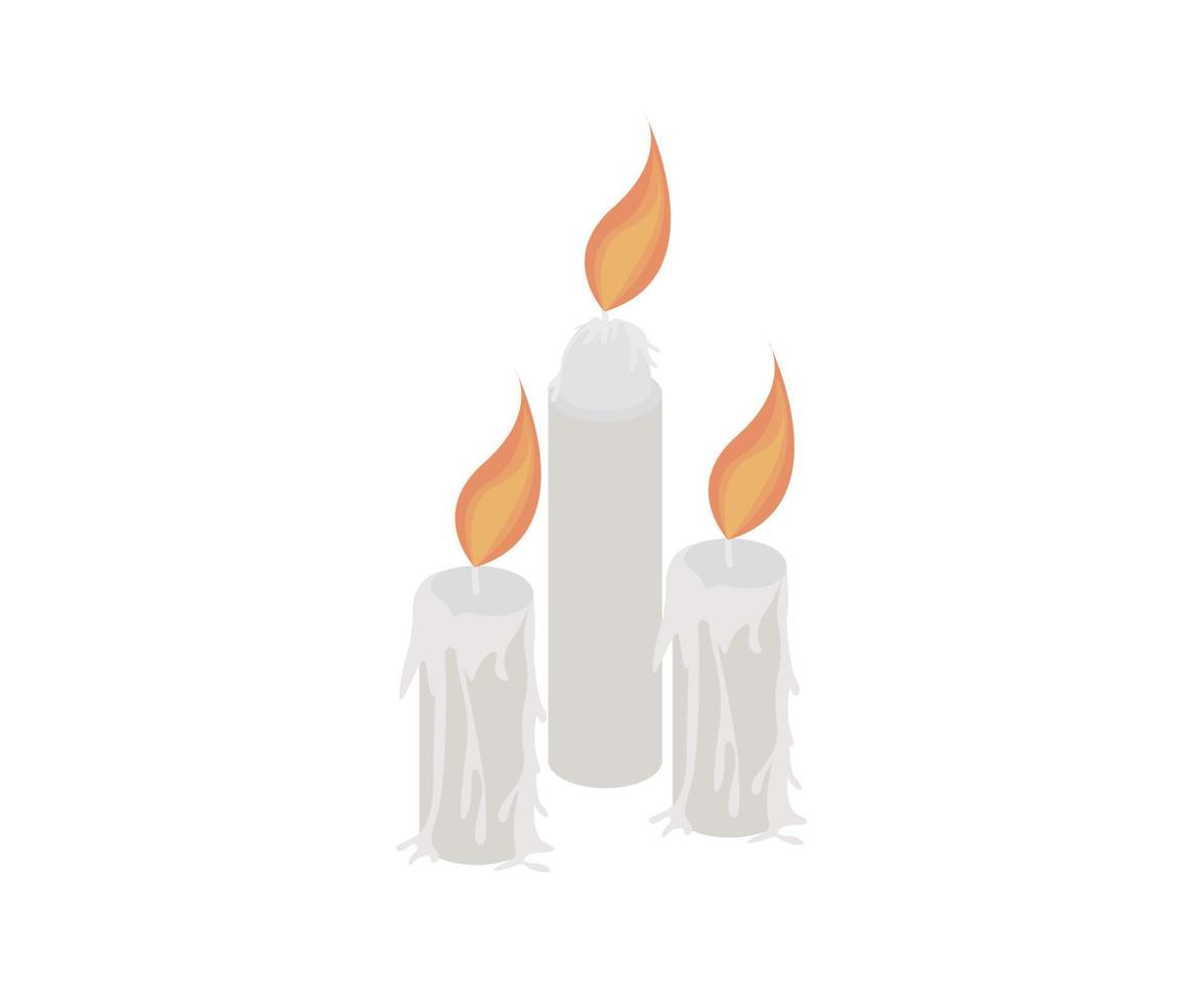 Isometric style illustration of a burning candle 6791600 Vector Art at  Vecteezy