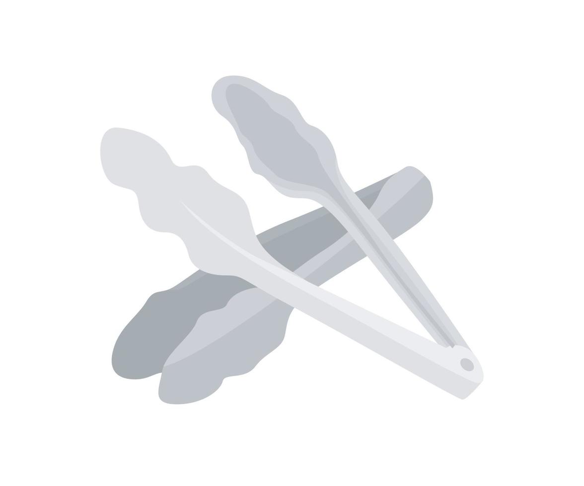 Isometric style illustration of a food tongs vector
