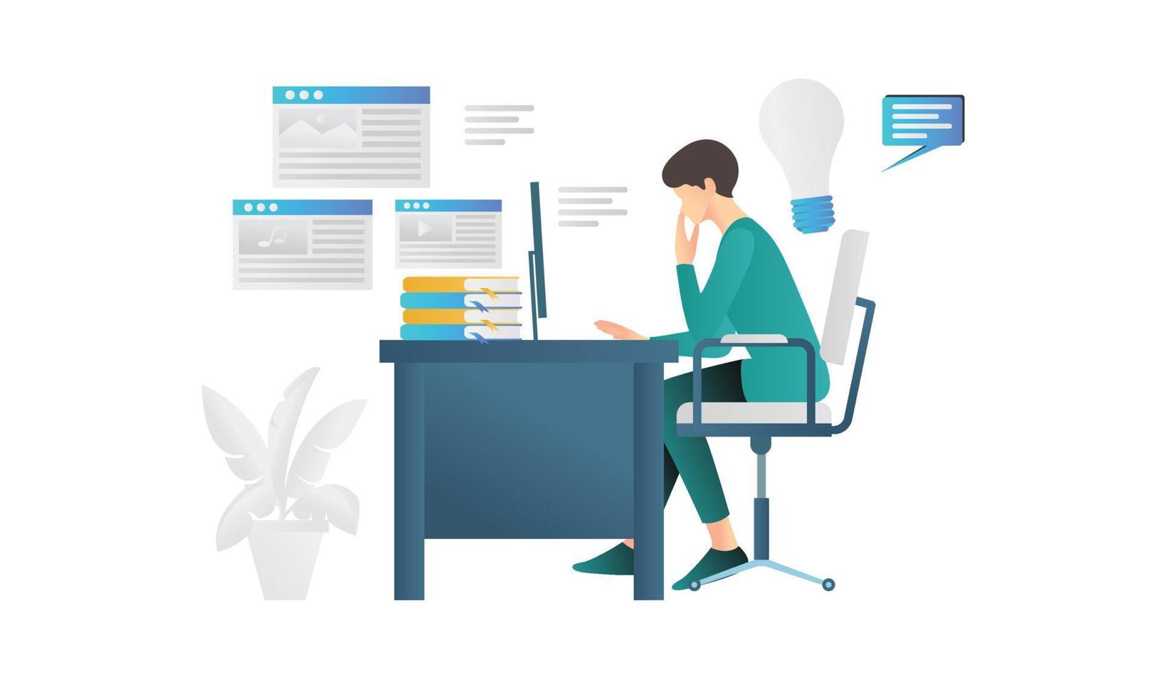 Isometric style website development illustration vector