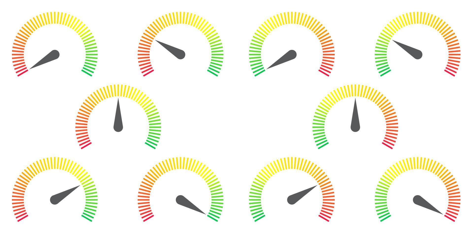 meter signs infographic gauge element vector