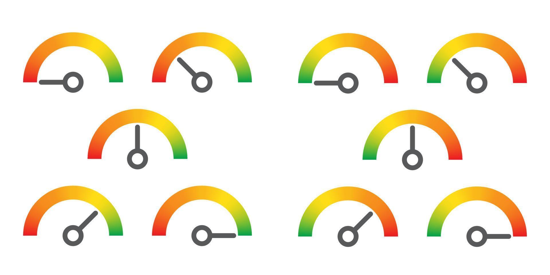 meter signs infographic gauge element vector