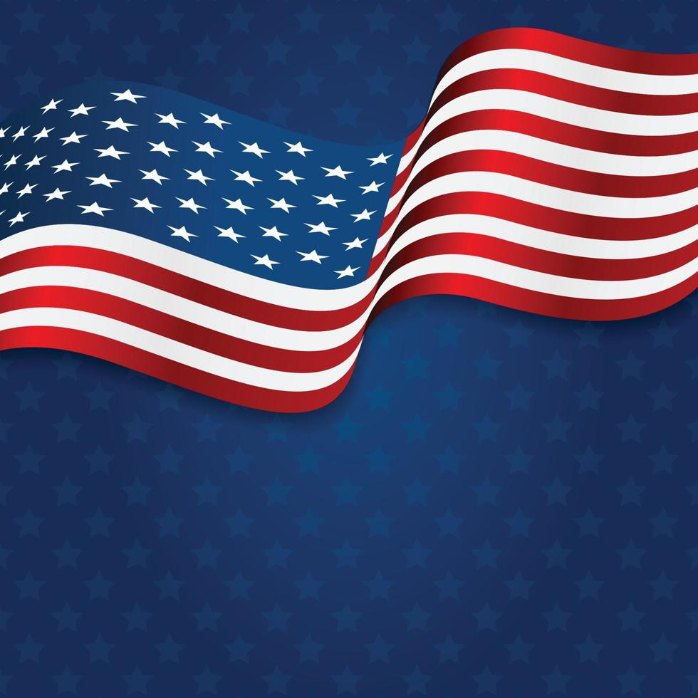 United States flag. USA Independence Day background. Fourth of July celebrate. vector