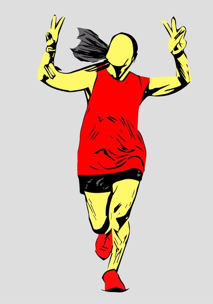 People Run vector illustration design. man running while pointing his finger