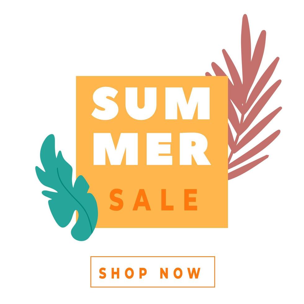 Vector summer sale banner design