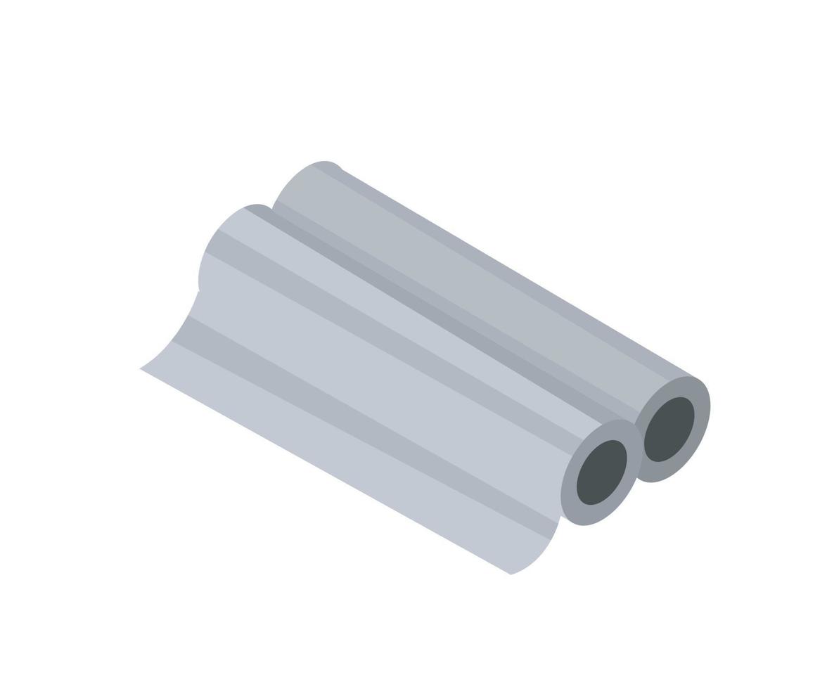 Isometric style illustration of a food wrapping rolls vector