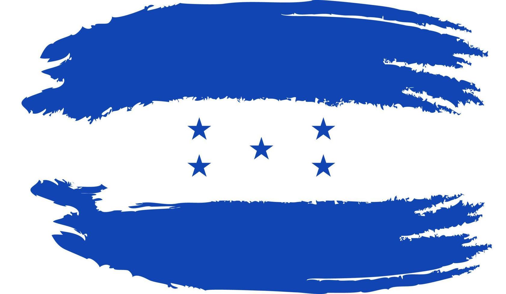 bandera hondureña. bandera pintada con pincel honduras. bandera de honduras con textura grunge. vector