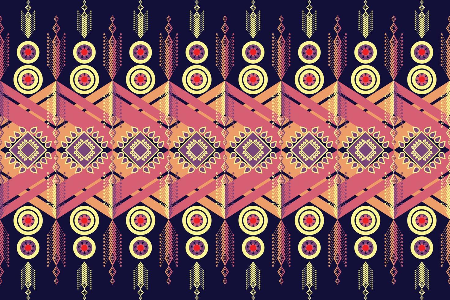 geometric pattern design for background or wallpaper It is a retro fabric pattern. vector