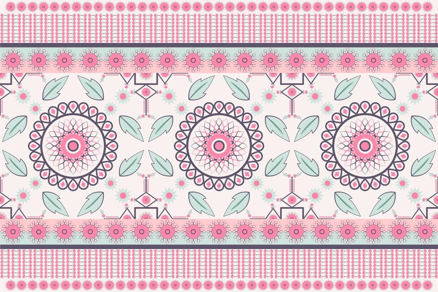 Abstract design from geometric shapes, madala, leaves, flowers. vector