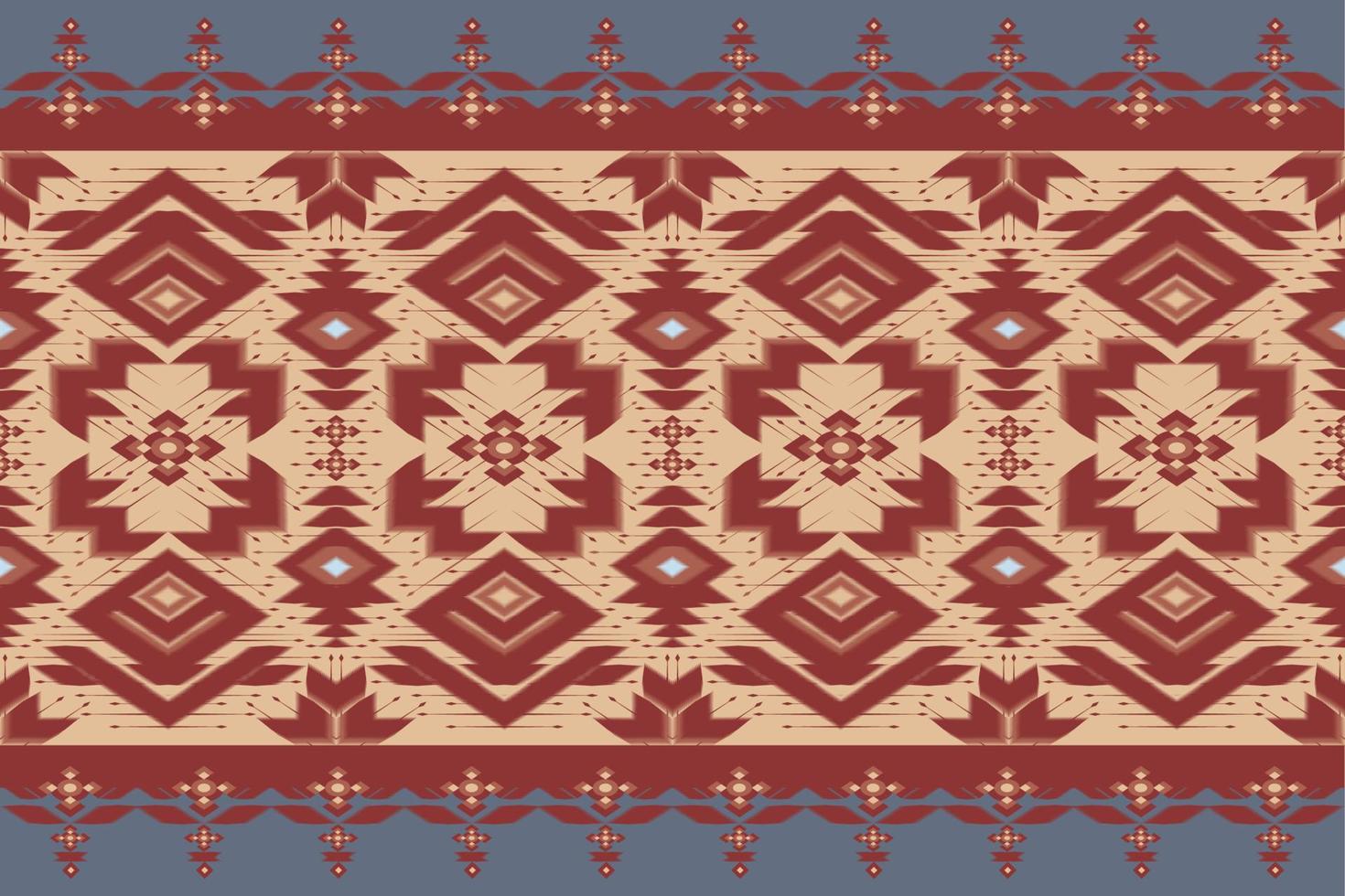 fondo abstracto de chevron ikat, alfombra, papel pintado, ropa, envoltura, batik, tela, estilo de bordado vectorial. vector