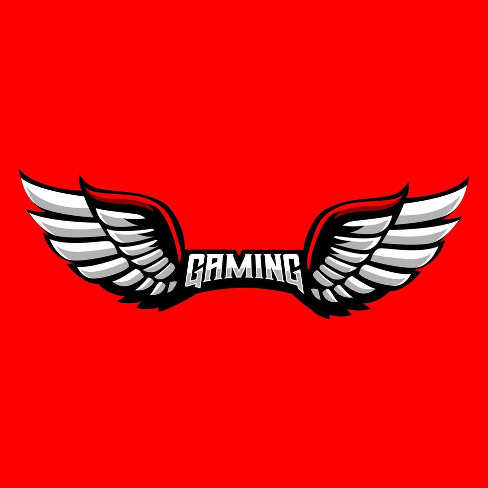 logotipo de juego de alas para juegos deportivos y equipos vector