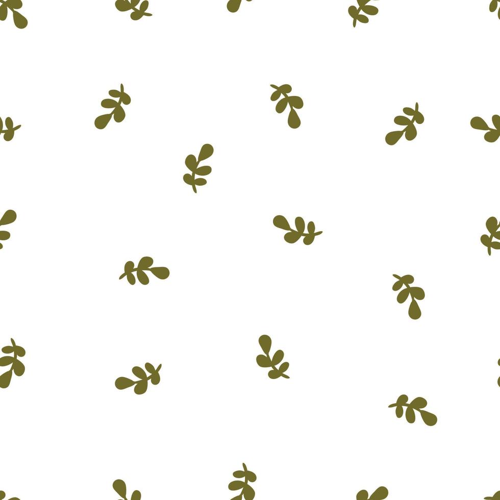 hoja verde rama resorte vector patrón sin fisuras. textura para tela, textil, papel de regalo.