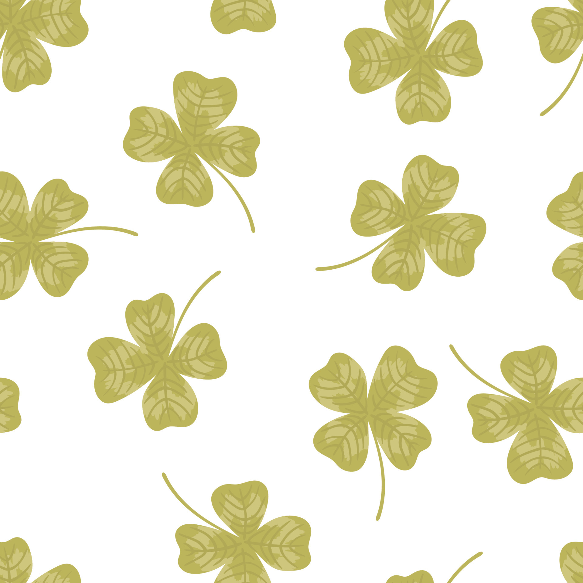 Four leaf clover vector seamless pattern. Lucky clover leaf four petals cartoon texture. Green shamrock for St. Patrick's Day, Irish Holiday beer festival background for fabric, wallpaper, wrap paper 6791985 Vector Art Four leaf clover vector seamless pattern. Lucky clover leaf four petals cartoon texture. Green shamrock for St. Patrick's Day, Irish Holiday beer festival background for fabric, wallpaper, wrap paper 6791985 Vector Art