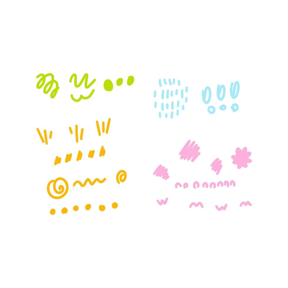 Cute scribble abstract spring pattern from doodle elements. Vector illustration