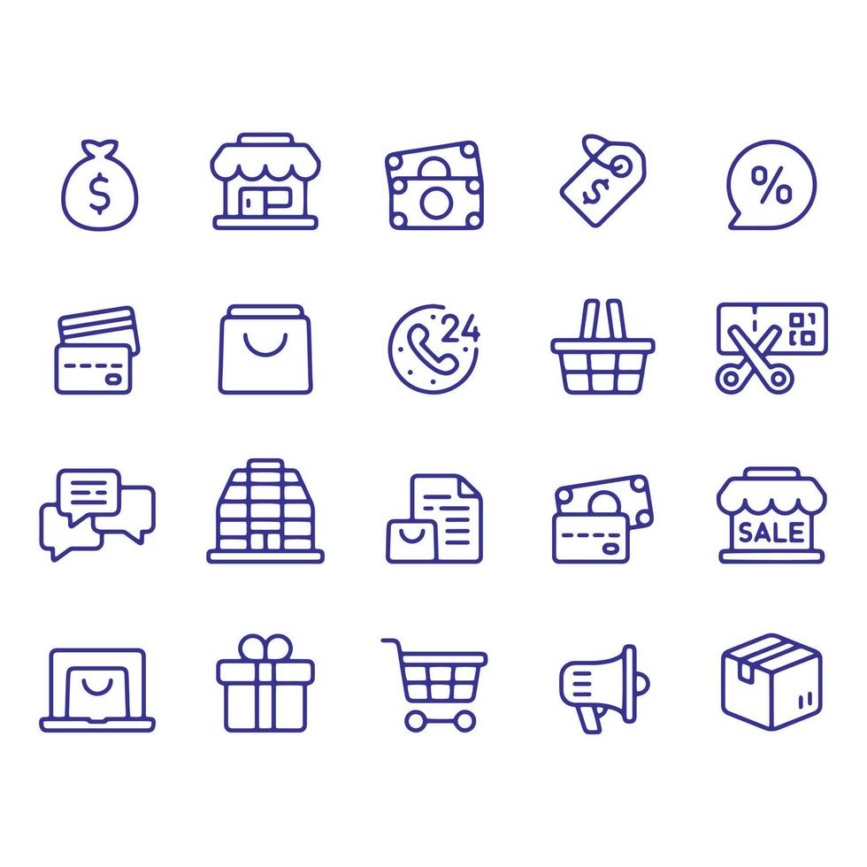 retail icons vector design
