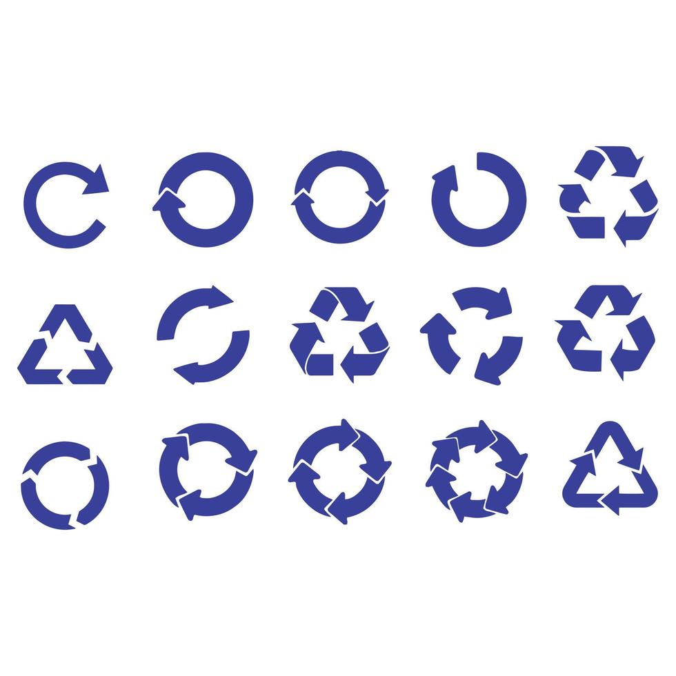 diseño de vectores de iconos de reciclaje y ecología