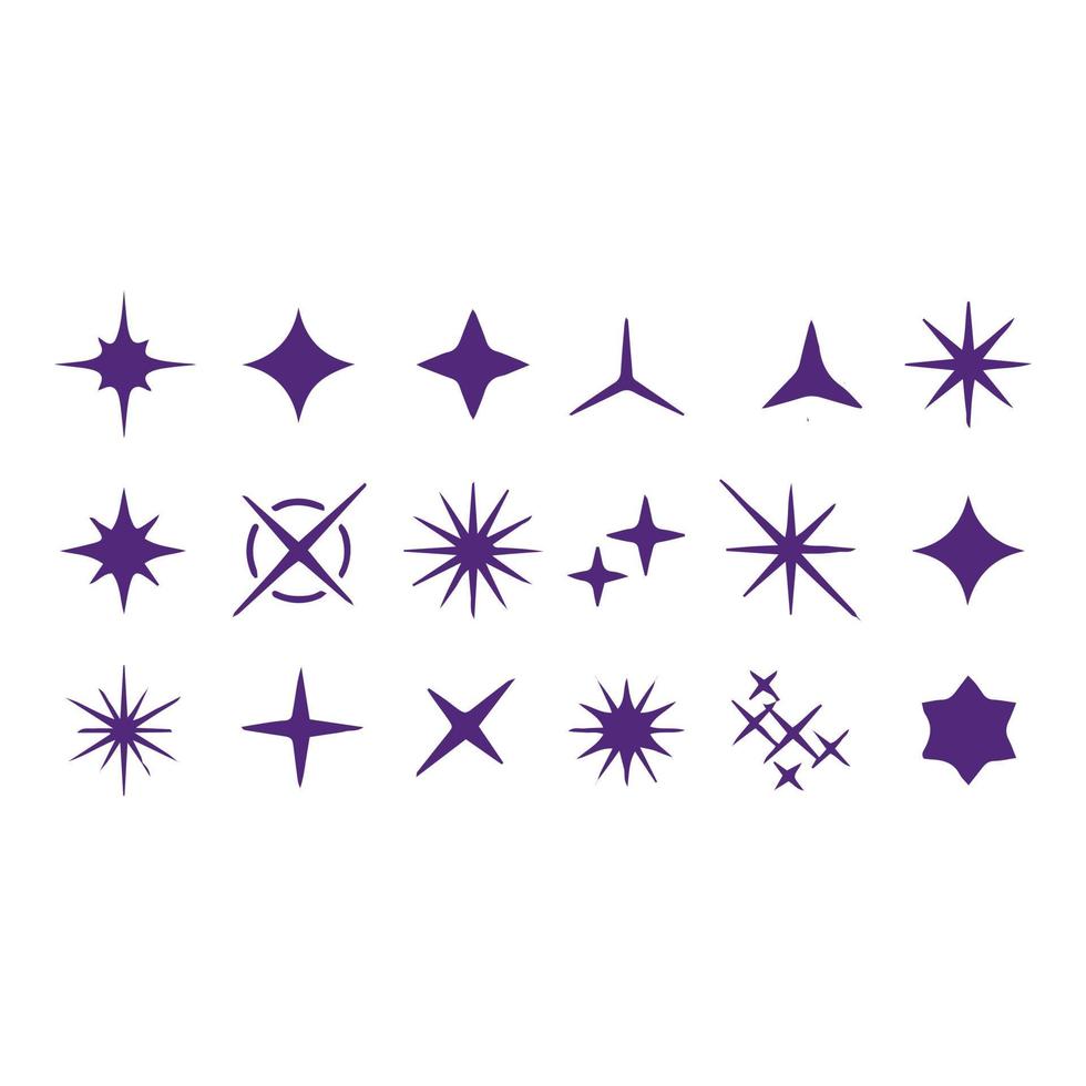 sparkle icons vector design
