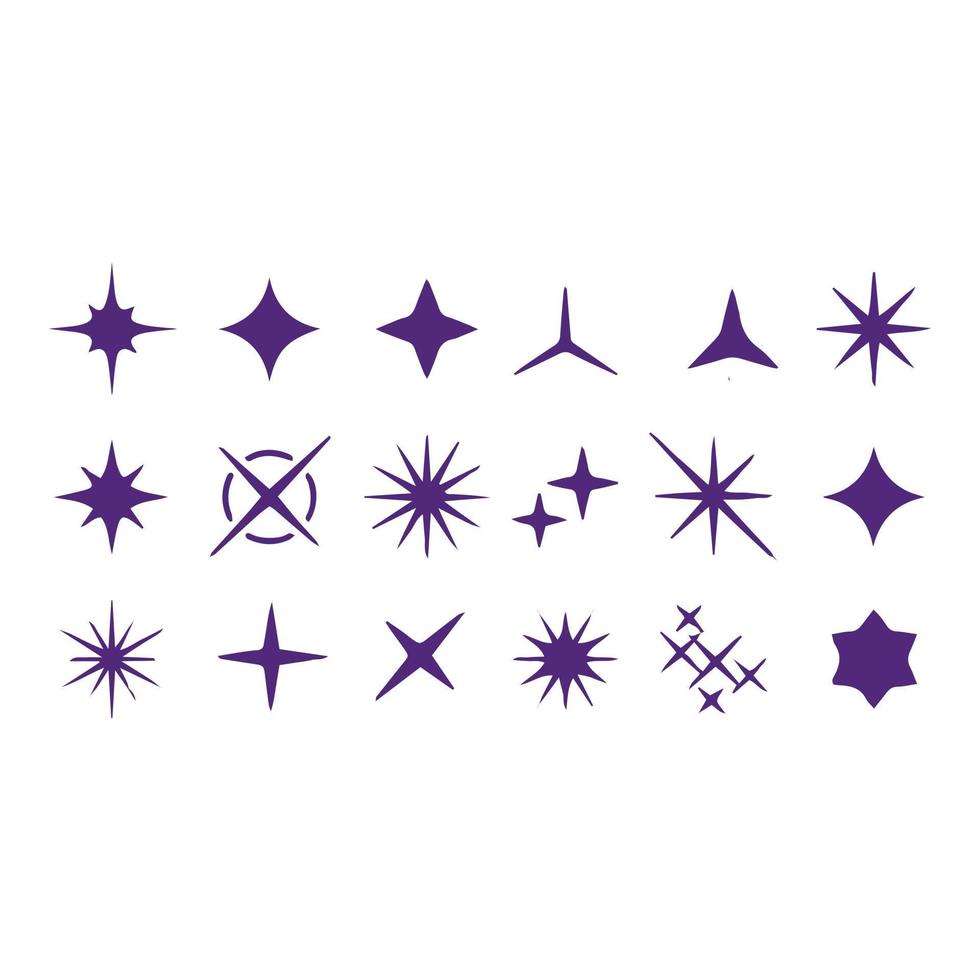 sparkle icons vector design